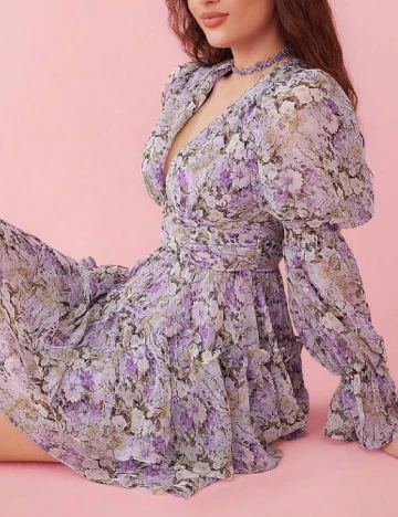 Rochie scurta SHEIN, floral print