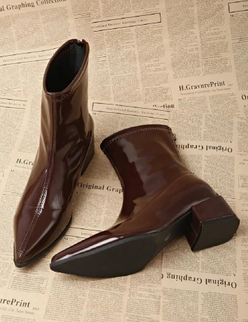 Botine SHEIN, maro