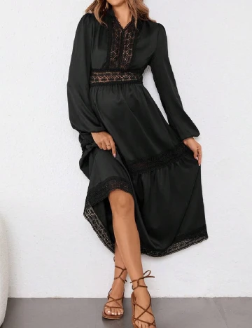 Rochie lunga SHEIN Maternity, negru Negru