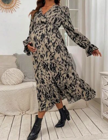 Rochie medie SHEIN Maternity, bej