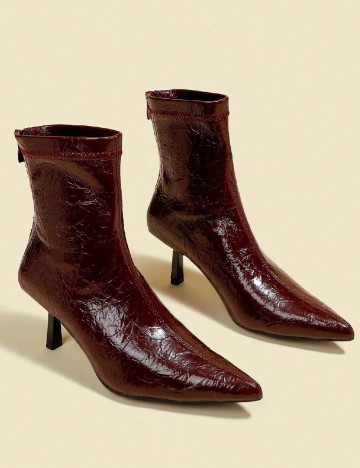 
						Botine SHEIN, visiniu