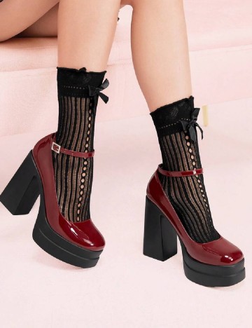 
						Pantofi SHEIN, visiniu
