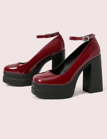 Pantofi SHEIN, visiniu