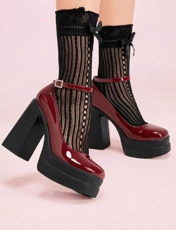 Pantofi SHEIN, visiniu