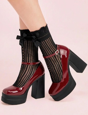 Pantofi SHEIN, visiniu
