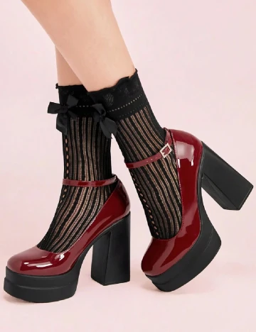 Pantofi SHEIN, visiniu