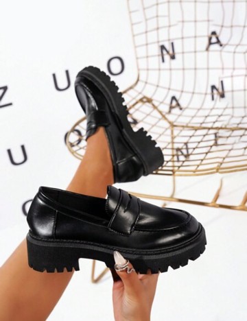 
						Mocasini SHEIN, negru