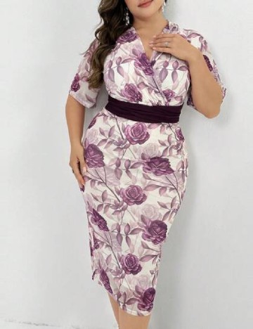 Rochie medie SHEIN CURVE, floral