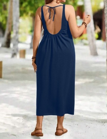 Rochie medie SHEIN CURVE, albastru