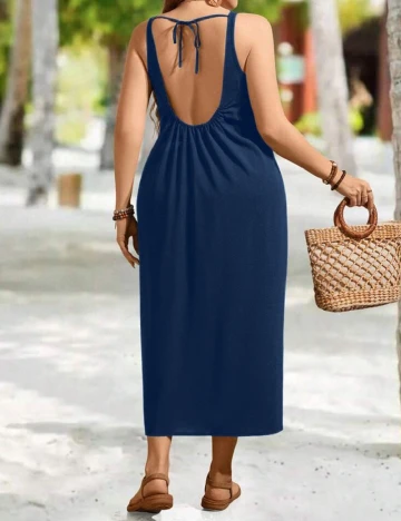 Rochie medie SHEIN CURVE, albastru