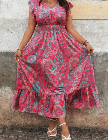 Rochie lunga SHEIN CURVE, roz
