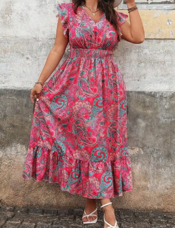Rochie lunga SHEIN CURVE, roz
