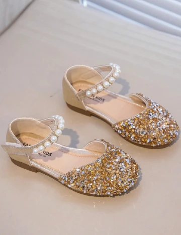 Pantofi Shein Kids, auriu