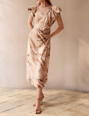 Rochie medie MOTF, maro