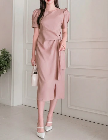 Rochie medie Dazy, roz