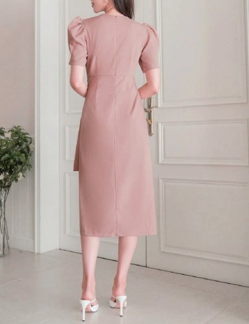 Rochie medie Dazy, roz