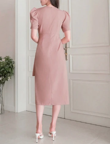 Rochie medie Dazy, roz
