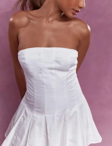 Rochie scurta Missguided, alb Alb