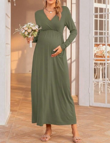 
						Rochie lunga SHEIN Maternity, verde