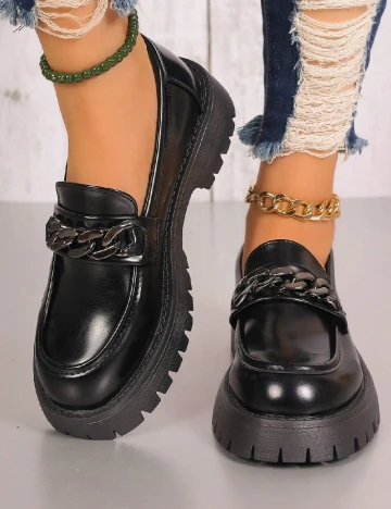 Mocasini SHEIN, negru Negru