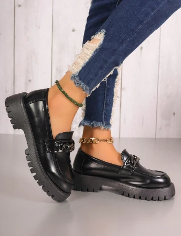 Mocasini SHEIN, negru Negru