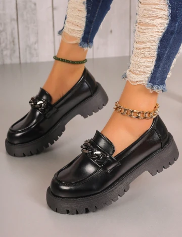 Mocasini SHEIN, negru Negru