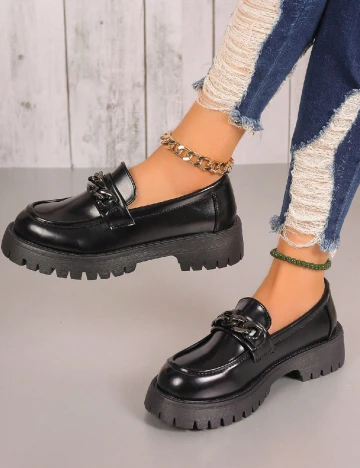 Mocasini SHEIN, negru Negru