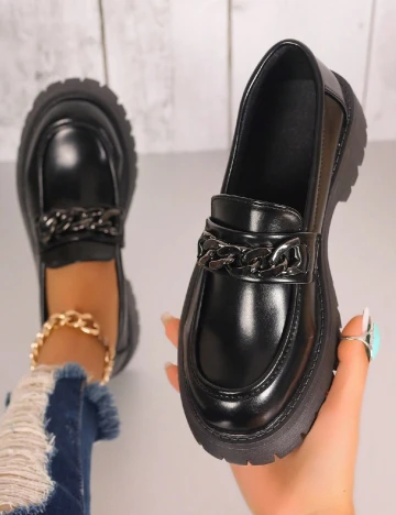 Mocasini SHEIN, negru Negru