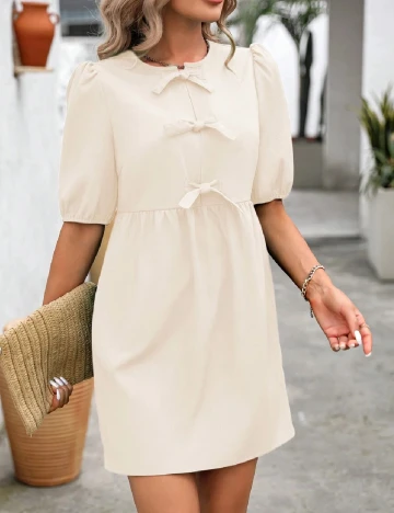 Rochie scurta SHEIN, crem