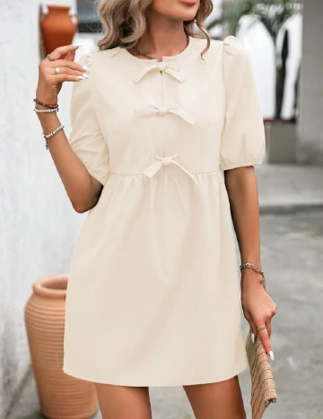 Rochie scurta SHEIN, crem