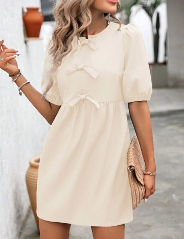Rochie scurta SHEIN, crem