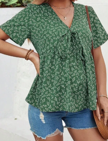 Bluza SHEIN Maternity Plus, verde