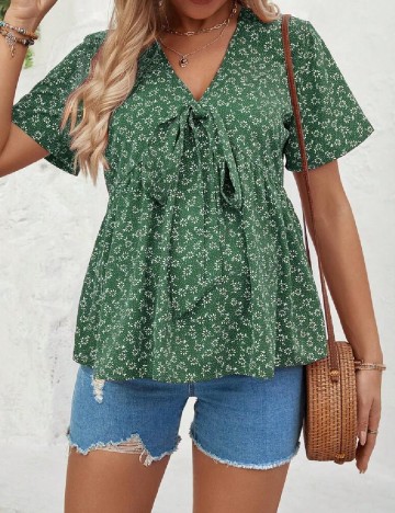 Bluza SHEIN Maternity Plus, verde