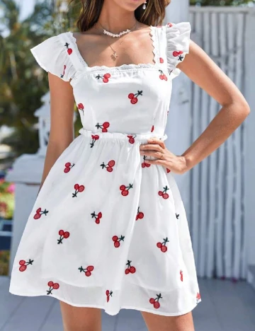 Rochie scurta SHEIN, alb