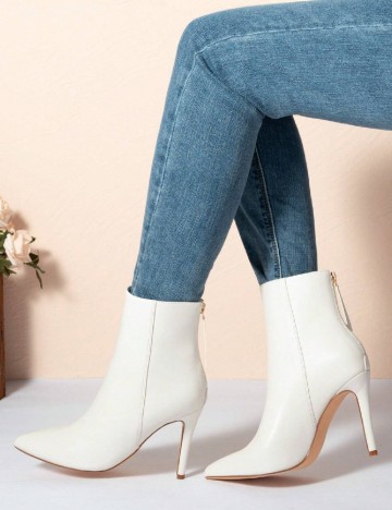 
						Botine SHEIN, ecru