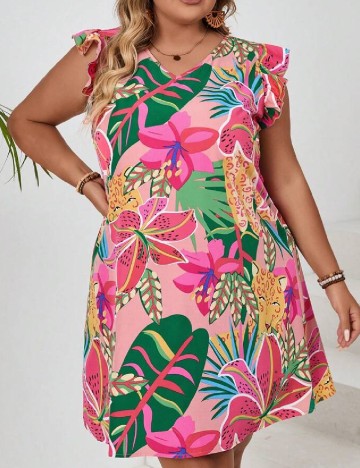 Rochie scurta SHEIN CURVE, mix culori