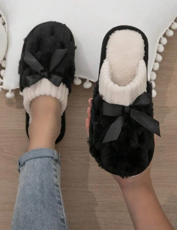 Papuci de Casa SHEIN, negru Negru