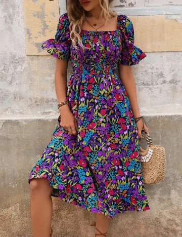 Rochie medie SHEIN, floral print