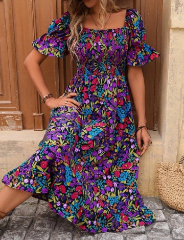 Rochie medie SHEIN, floral print
