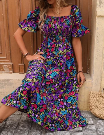 Rochie medie SHEIN, floral print