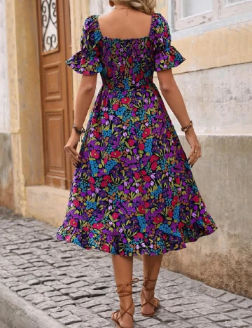 Rochie medie SHEIN, floral print