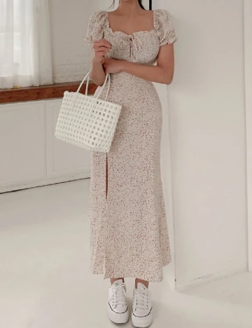 Rochie lunga Dazy, floral print Floral print