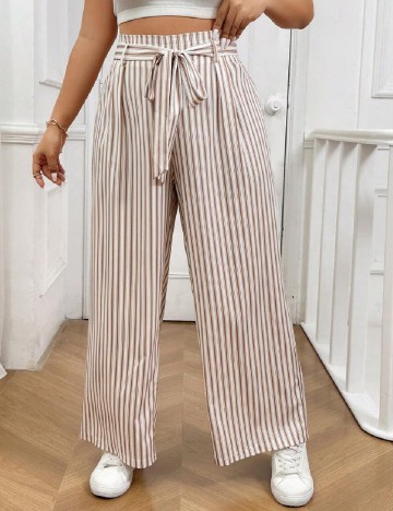 Pantaloni SHEIN CURVE, maro