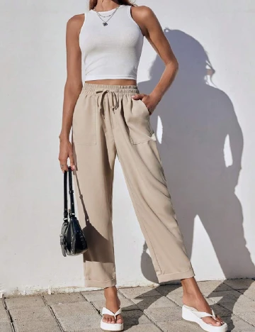Pantaloni SHEIN, crem