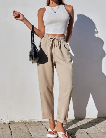 Pantaloni SHEIN, crem