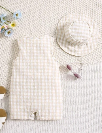 Salopeta Shein Kids, crem