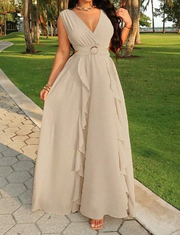Rochie lunga SHEIN, crem