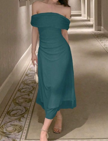 Rochie lunga Dazy, verde