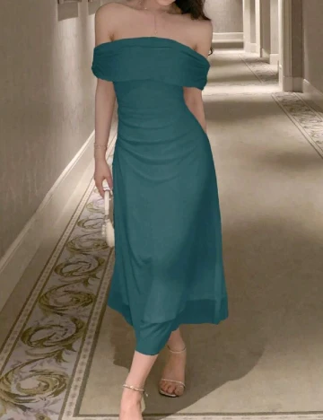 Rochie lunga Dazy, verde