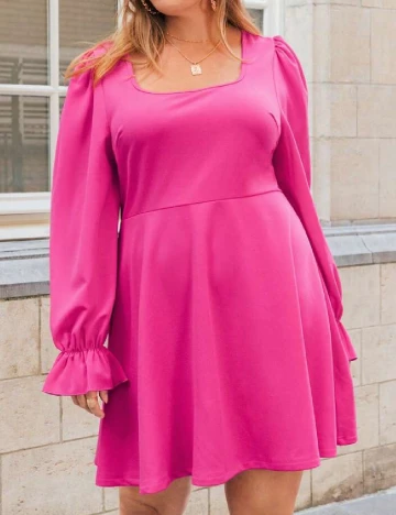 Rochie scurta SHEIN CURVE, roz